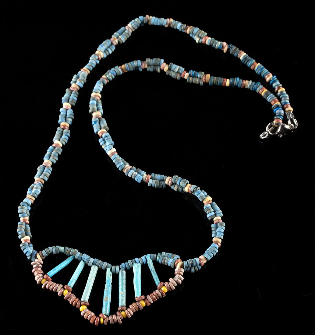 Ancient Egyptian Faience Bead Collar Necklace (1 of 2)