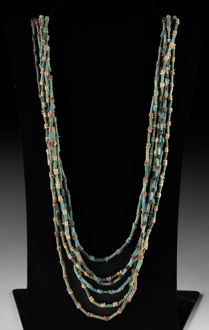Ancient Egyptian Multi-Strand Faience Bead Necklace (1 of 3)