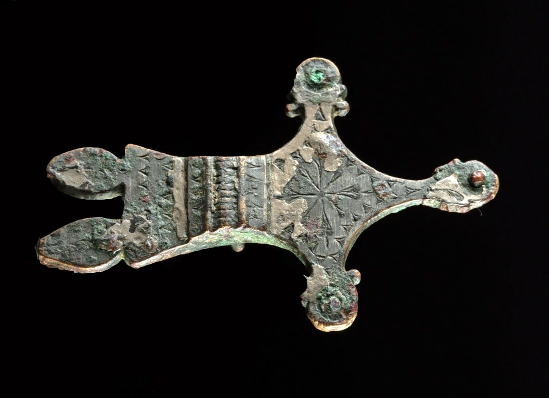 European Migration Period Silvered Belt Hook (1 of 2)