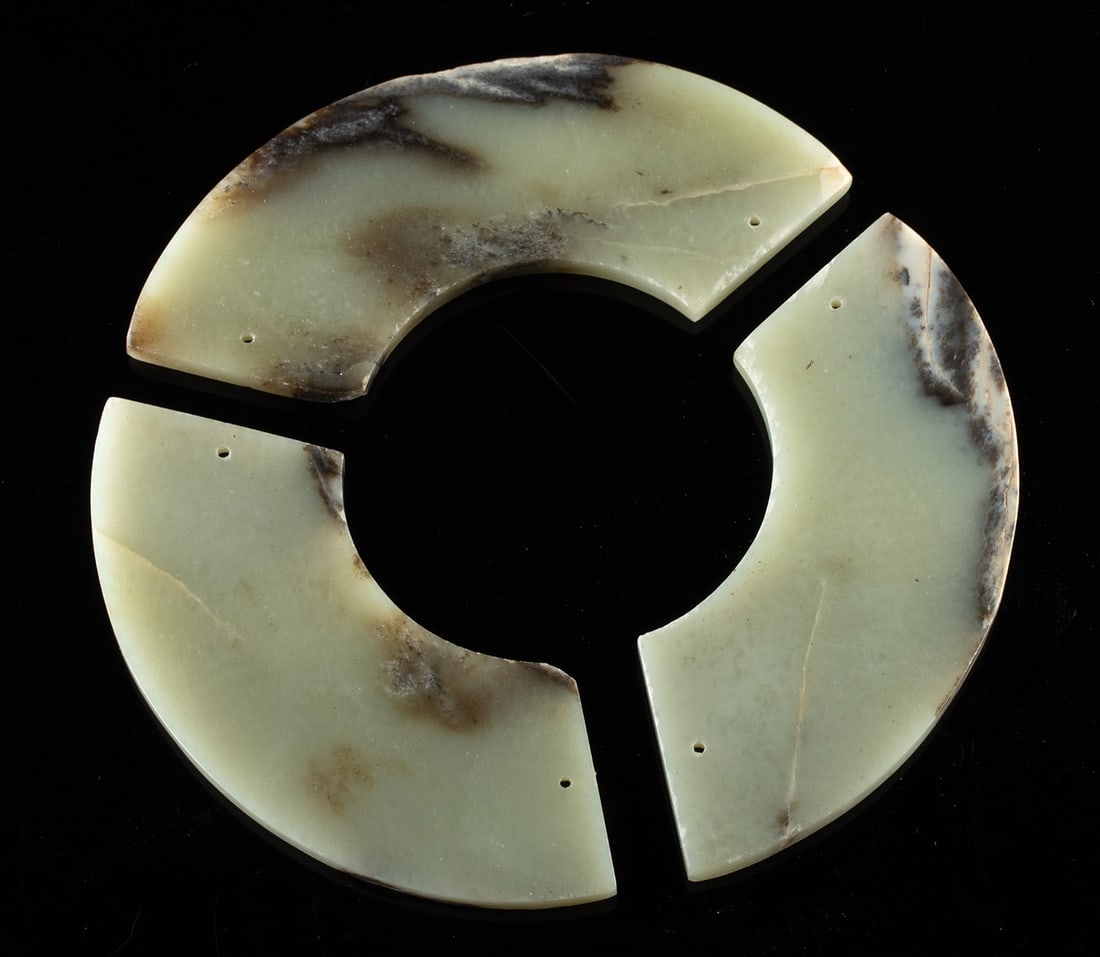 Qijia Culture Jade Bi Disc - Three Segment Form (1 of 2)