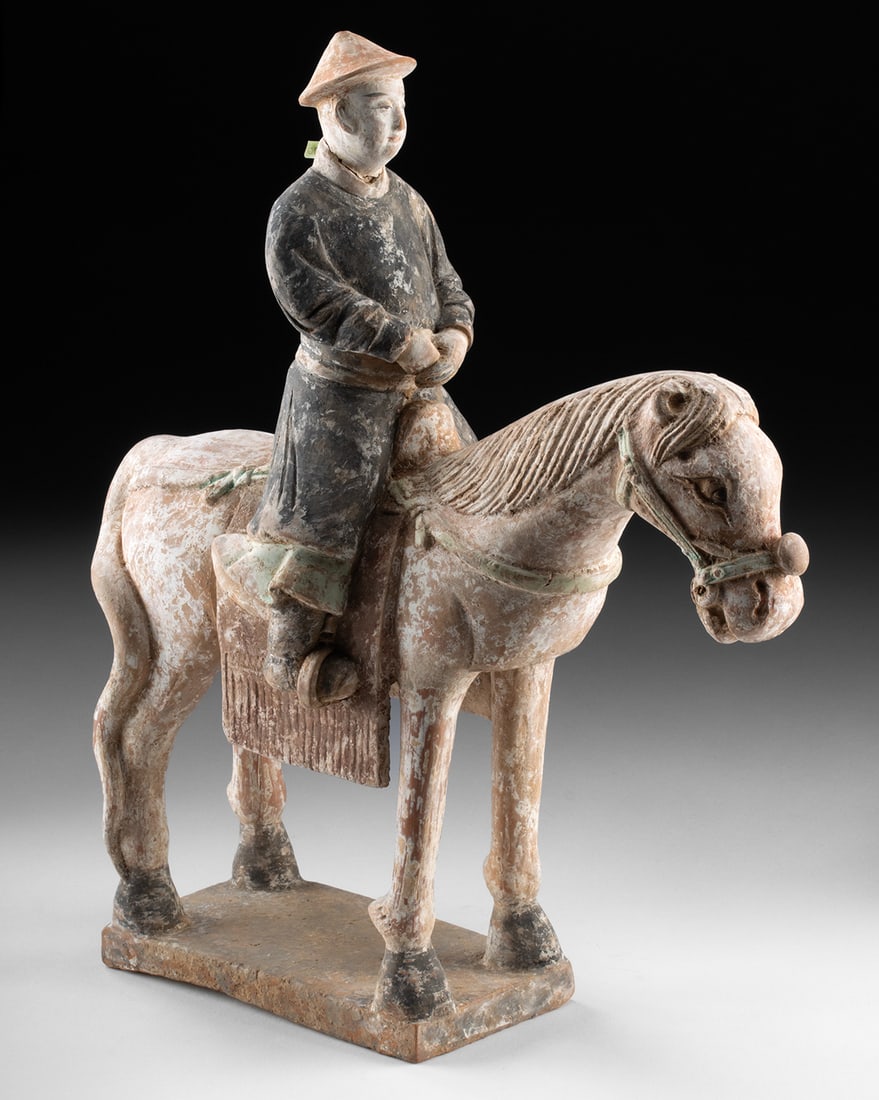 Ming Dynasty Pottery Horse and Rider Figure (1 of 3)