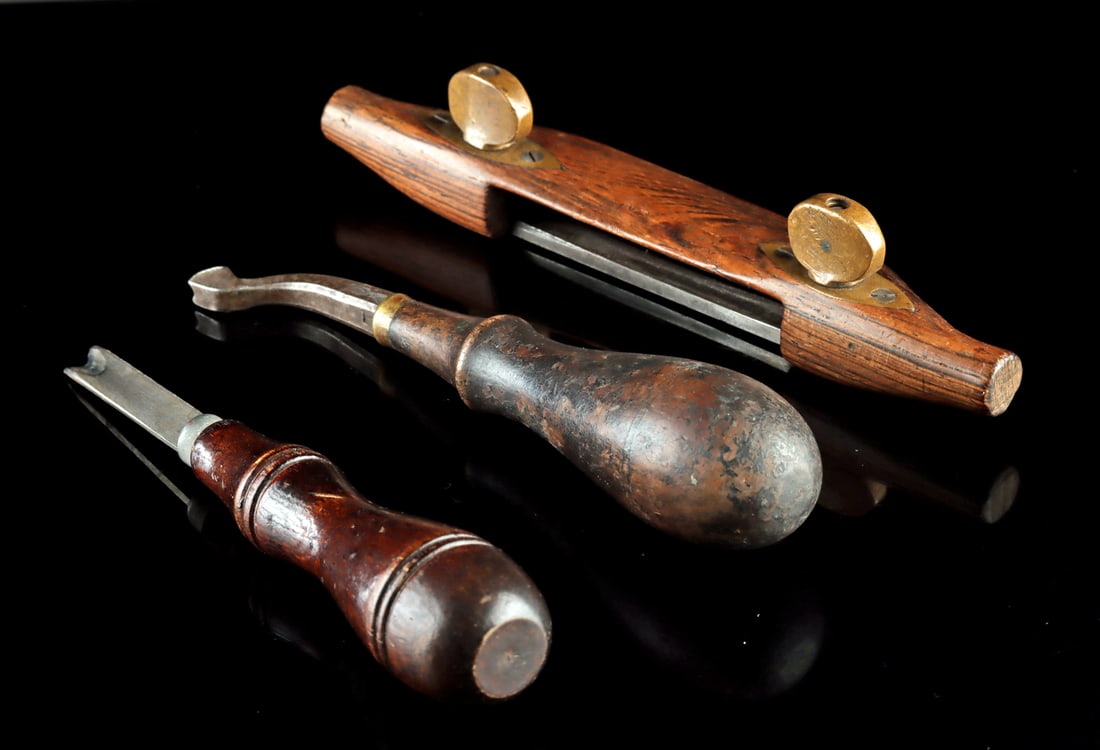 19th C. Osborne Co Rosewood Leathermaking Tools (1 of 1)