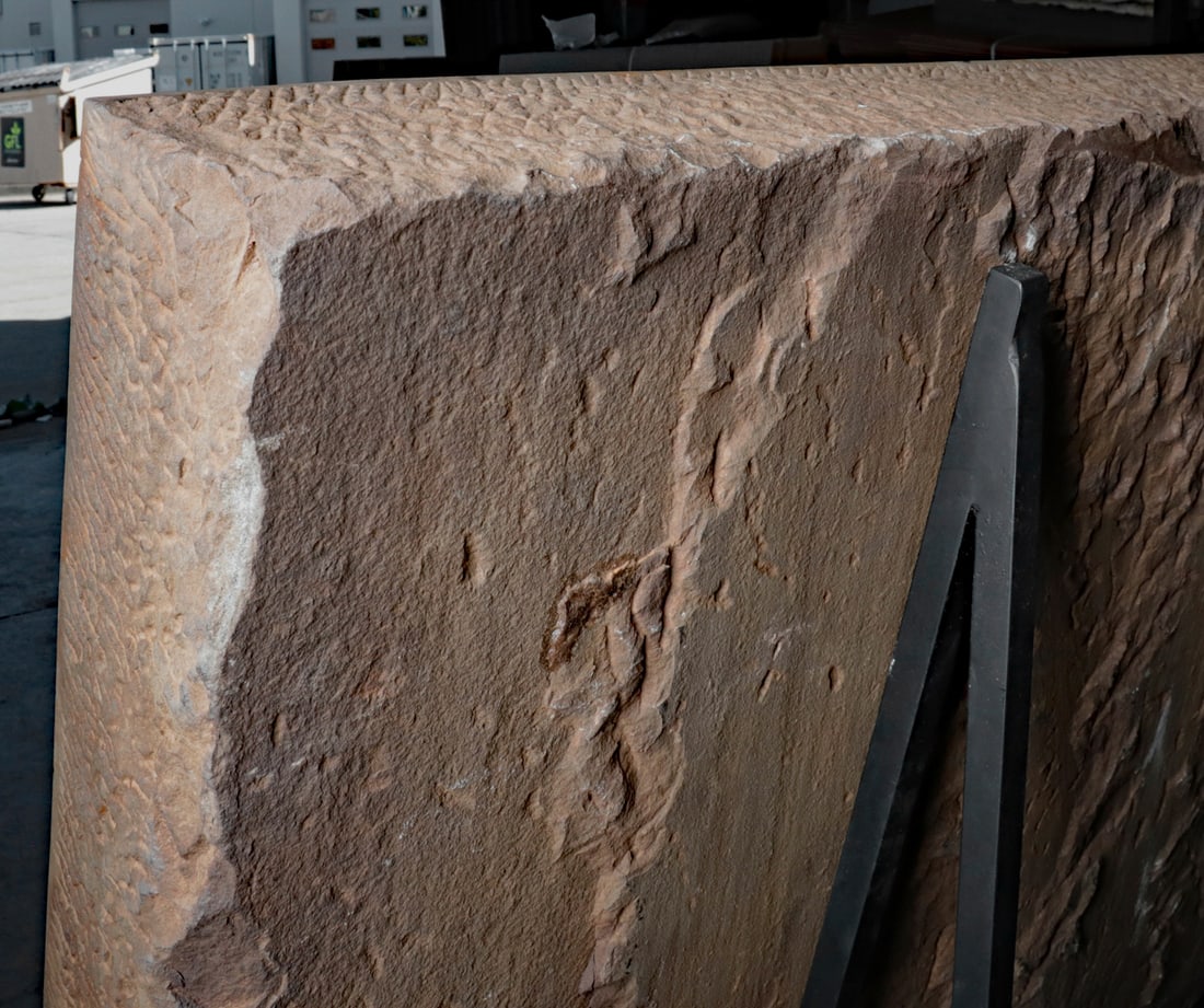 Large Cambodian Stone Lintel - Vishnu on Garuda - 7