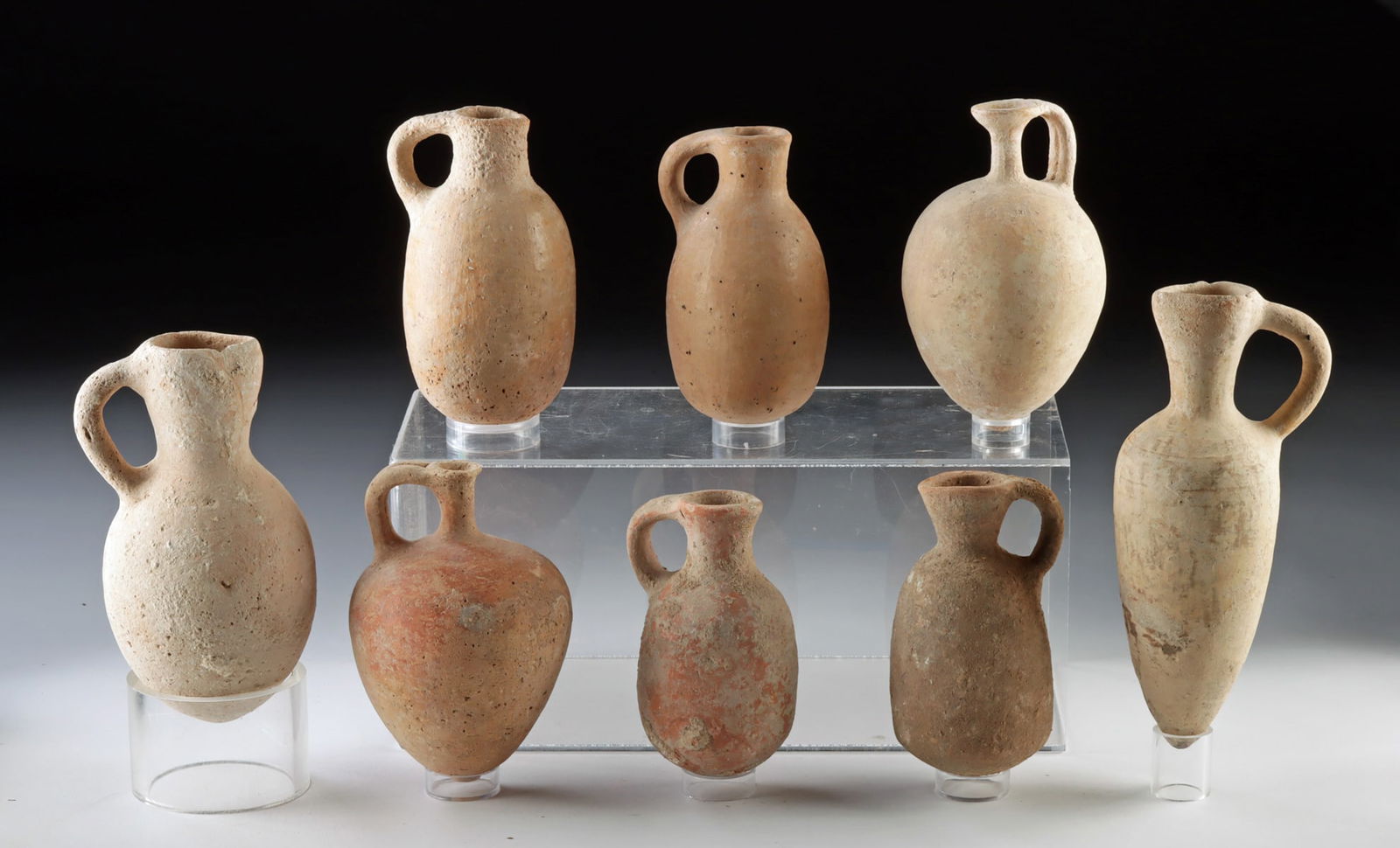 8 Holy Land Pottery Juglets - Bronze Age to Sasanian (1 of 3)