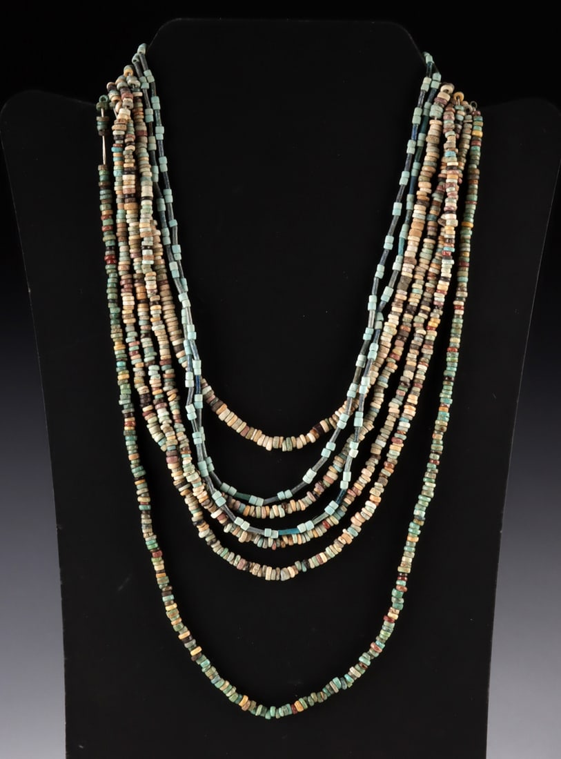Four Egyptian Faience Necklaces (1 of 5)