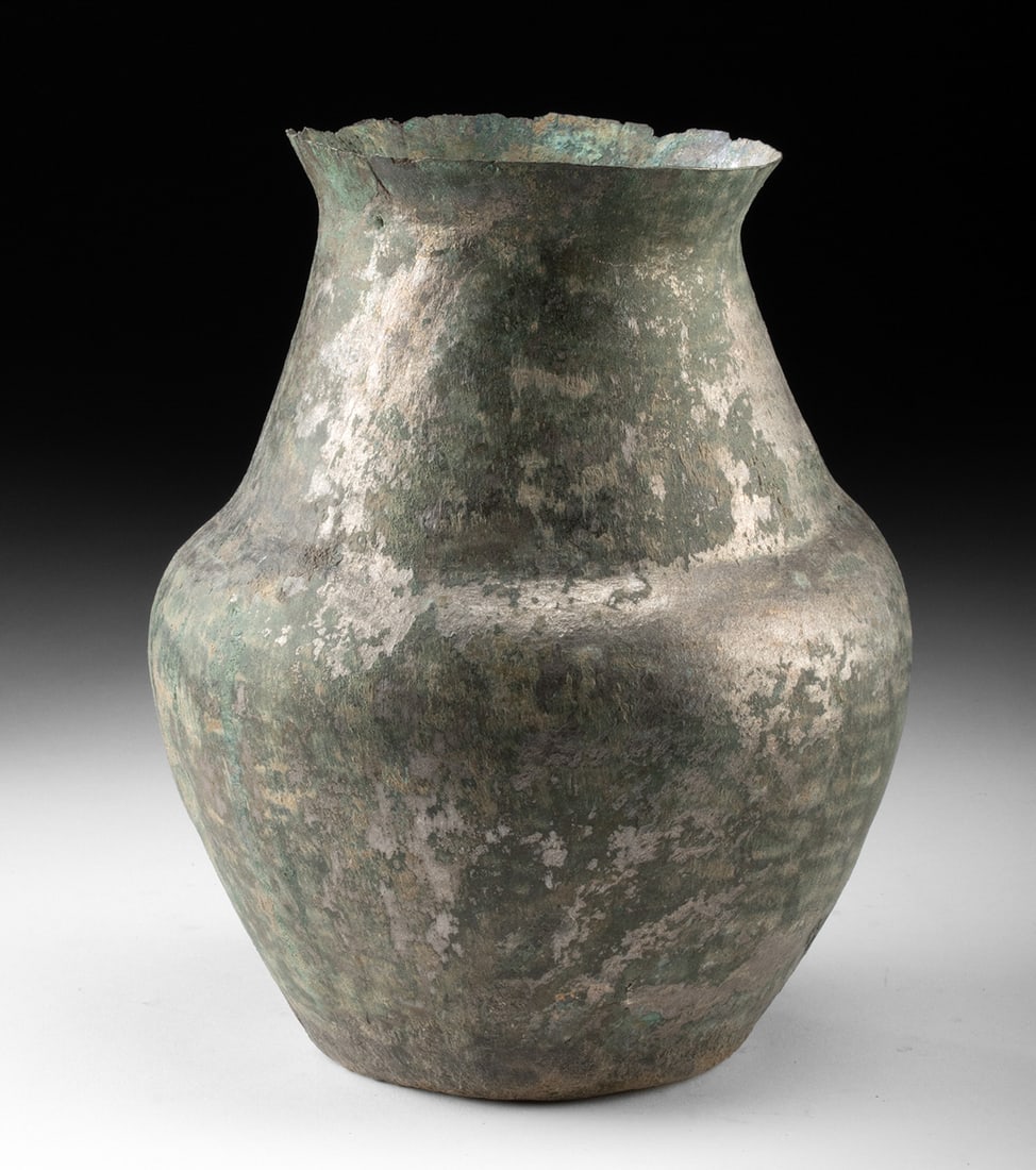 Large Ancient Roman Copper-Silver Alloy Urn Vessel (1 of 3)