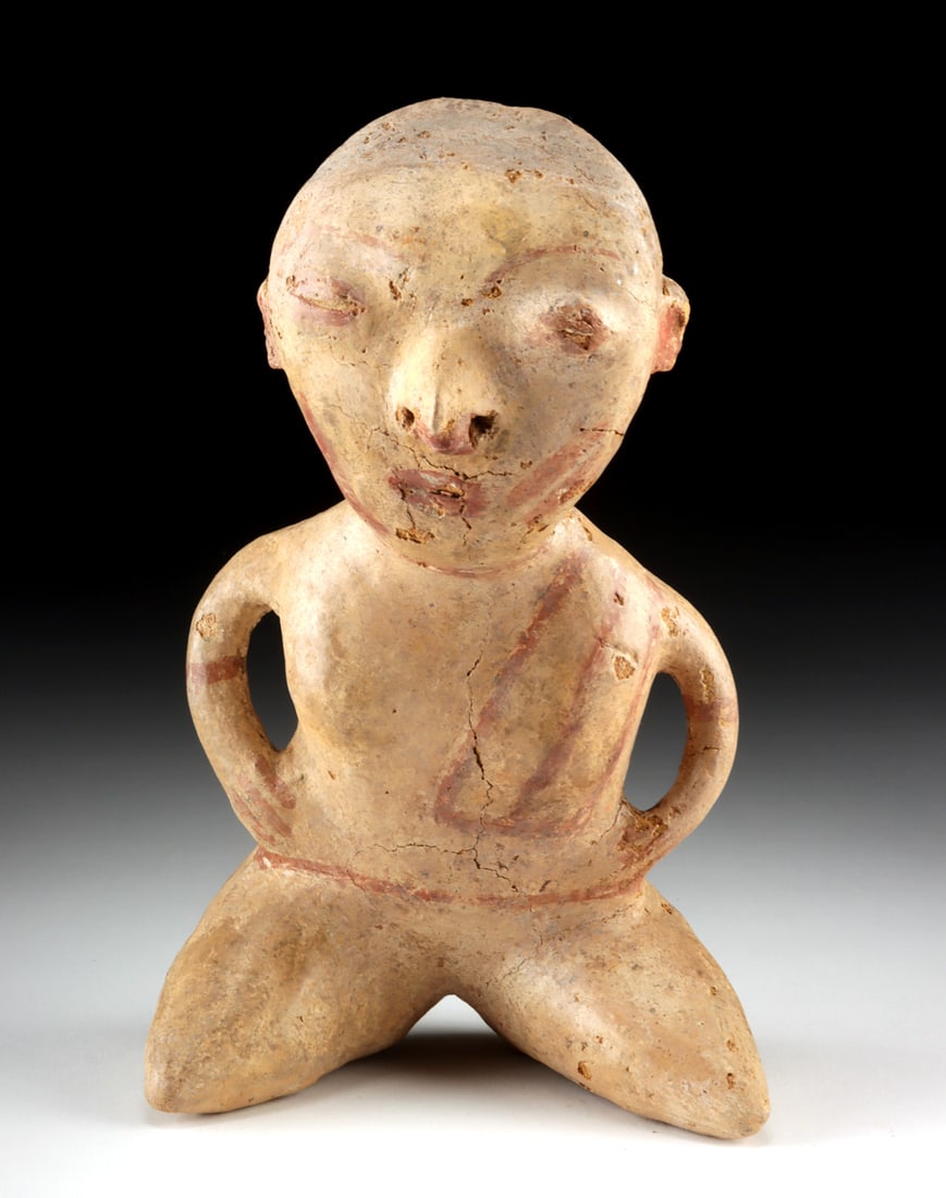 Nayarit Chinesco Pottery Seated Female Figure (1 of 3)