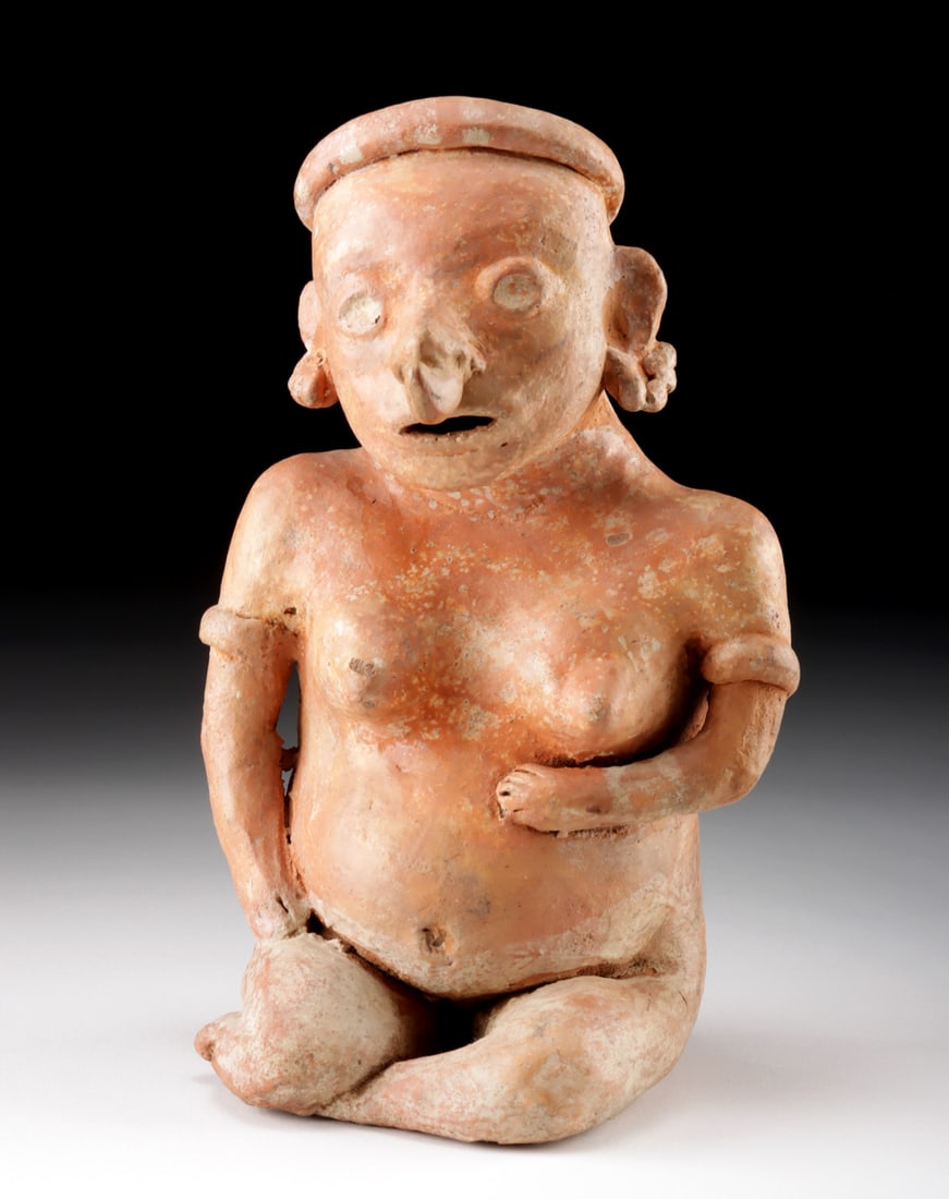 Nayarit Seated Pregnant Female Effigy Figure (1 of 4)