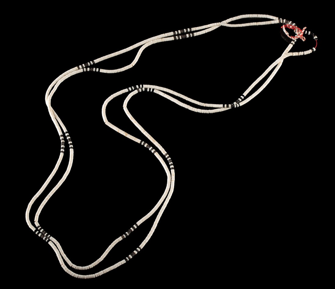 Pueblo White & Black Heishi Shell Bead Necklace (1 of 2)