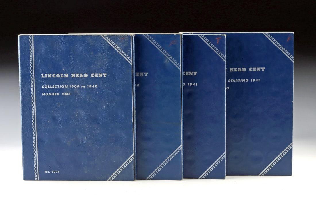 Four Lincoln Head Cent Pennies 1909-1961 Coin Albums (1 of 5)