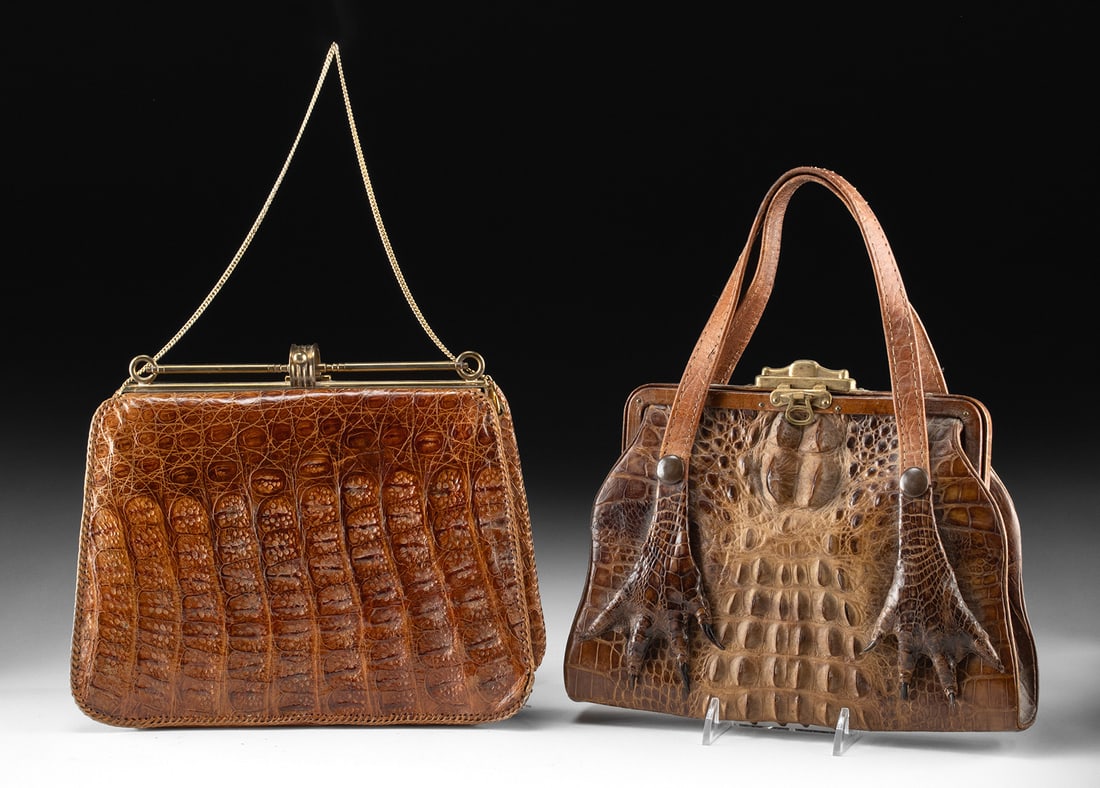 Two Alligator Purses, Victorian Hornback Style (1 of 3)