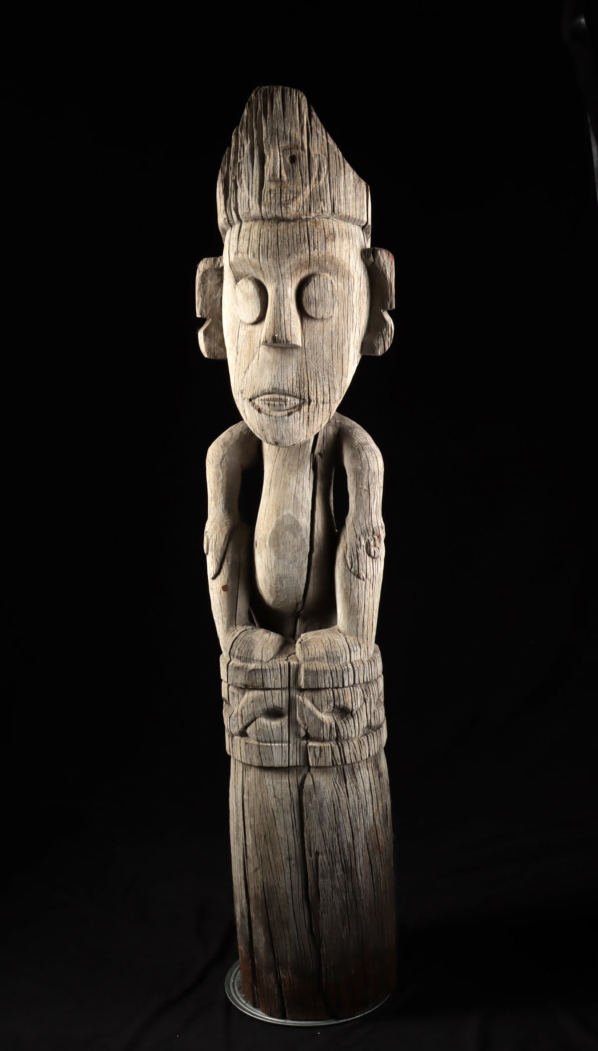 Tall Dayak Wood Hampatong Ancestor Guardian Figure (1 of 5)