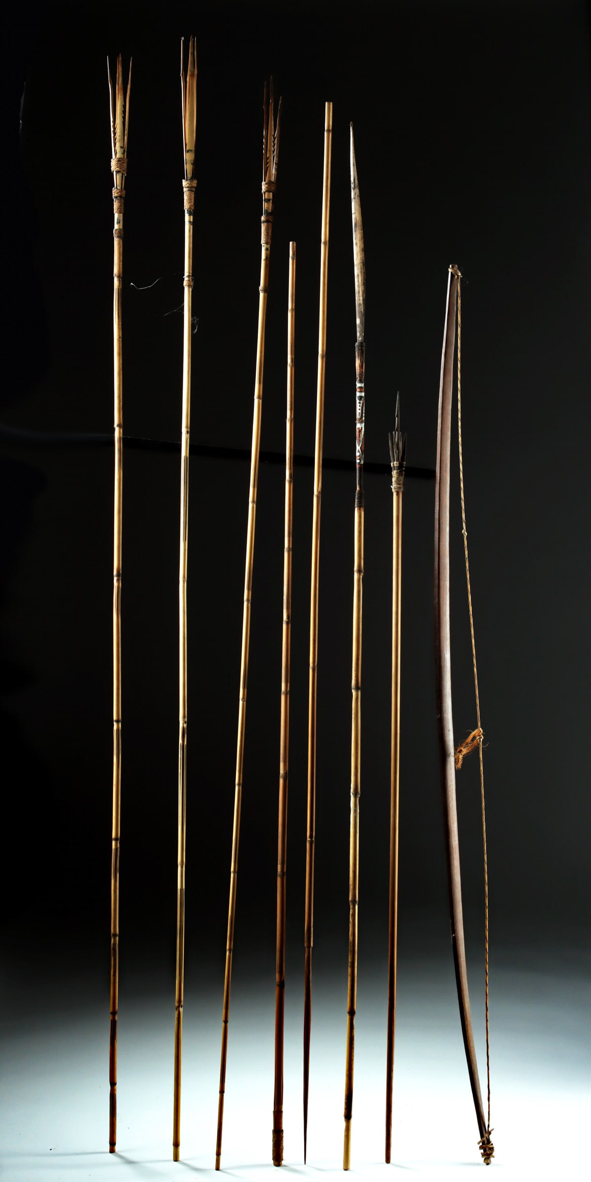Papua New Guinea Bamboo Arrows, Bow, & Fishing Spears (1 of 3)