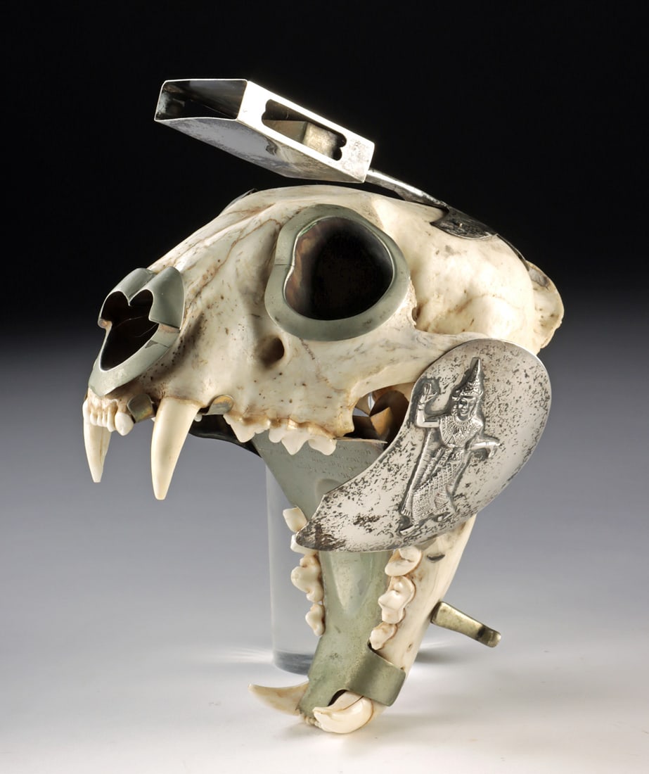 Leopard Skull Smoking Compendium, Gift to US Admiral (1 of 5)