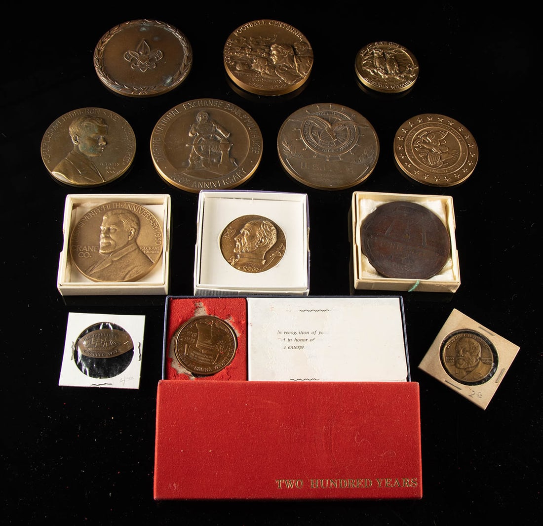 Lot of 13 Vintage Americana Commemorative Medallions (1 of 3)