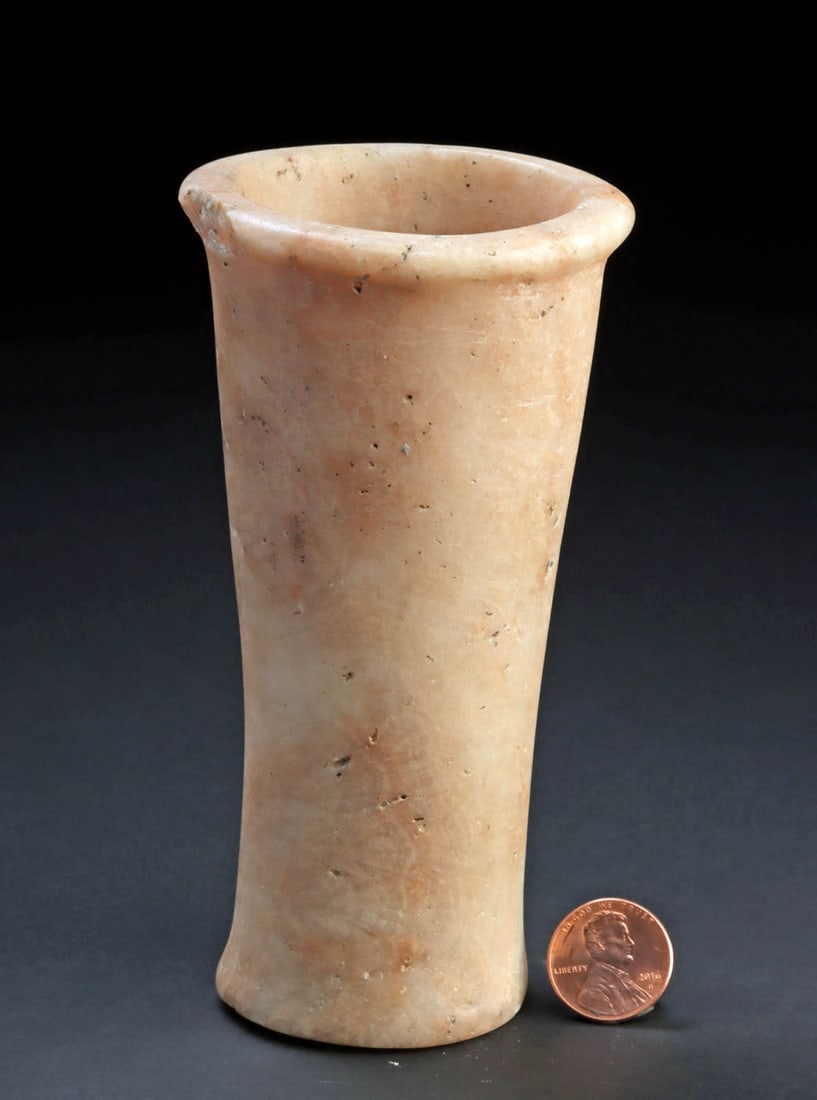 Egyptian Early Dynastic Alabaster Cylindrical Jar (1 of 4)