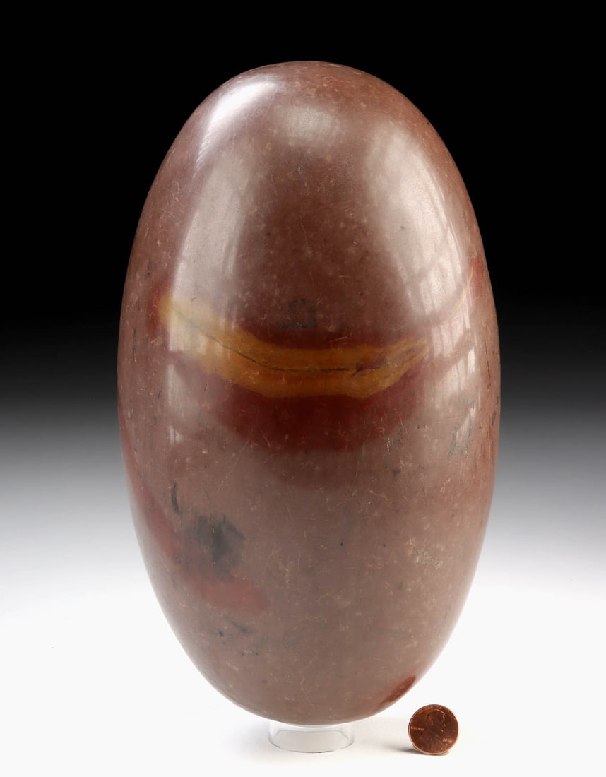 Indian Shiva Lingam Stone. Narmada River Region (1 of 3)