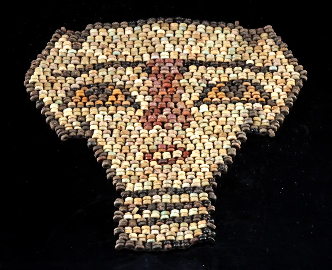 Egyptian Faience Funerary Beaded Mask (Shroud) (1 of 2)