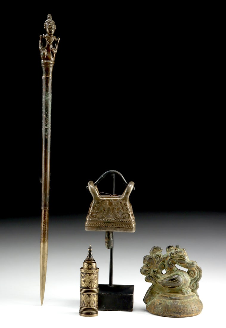 Southeast Asian Brass Ritual Objects - Group of 4 (1 of 3)