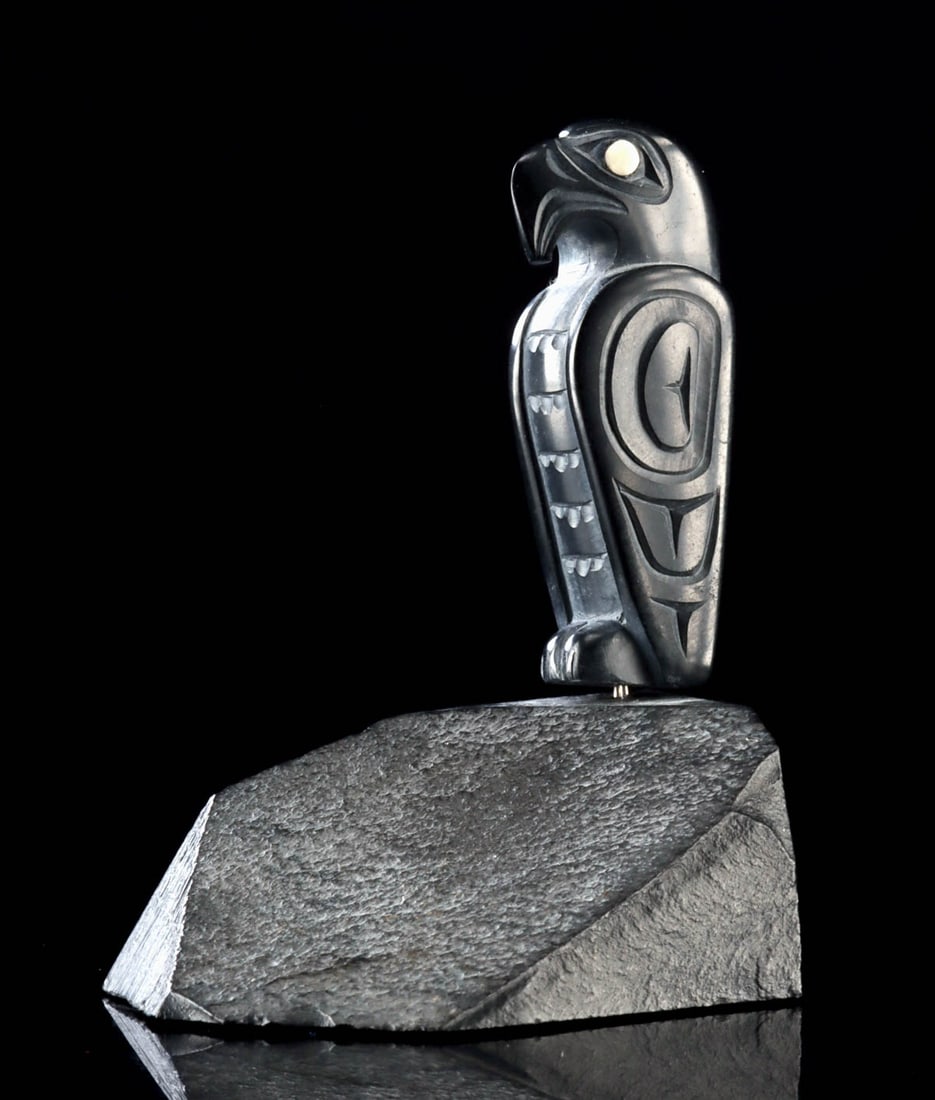 Haida Argillite Statue of Eagle by Glen Pollard (1 of 3)