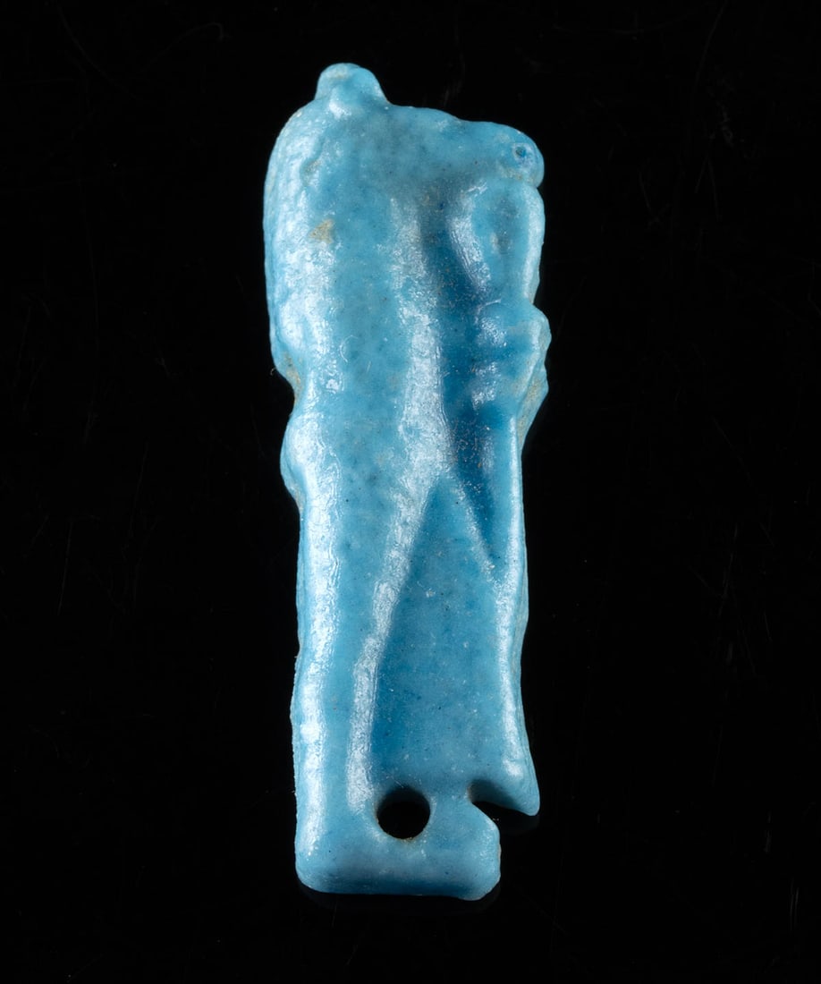 Egyptian Faience Amulet of Duamutef - Son of Horus (1 of 2)