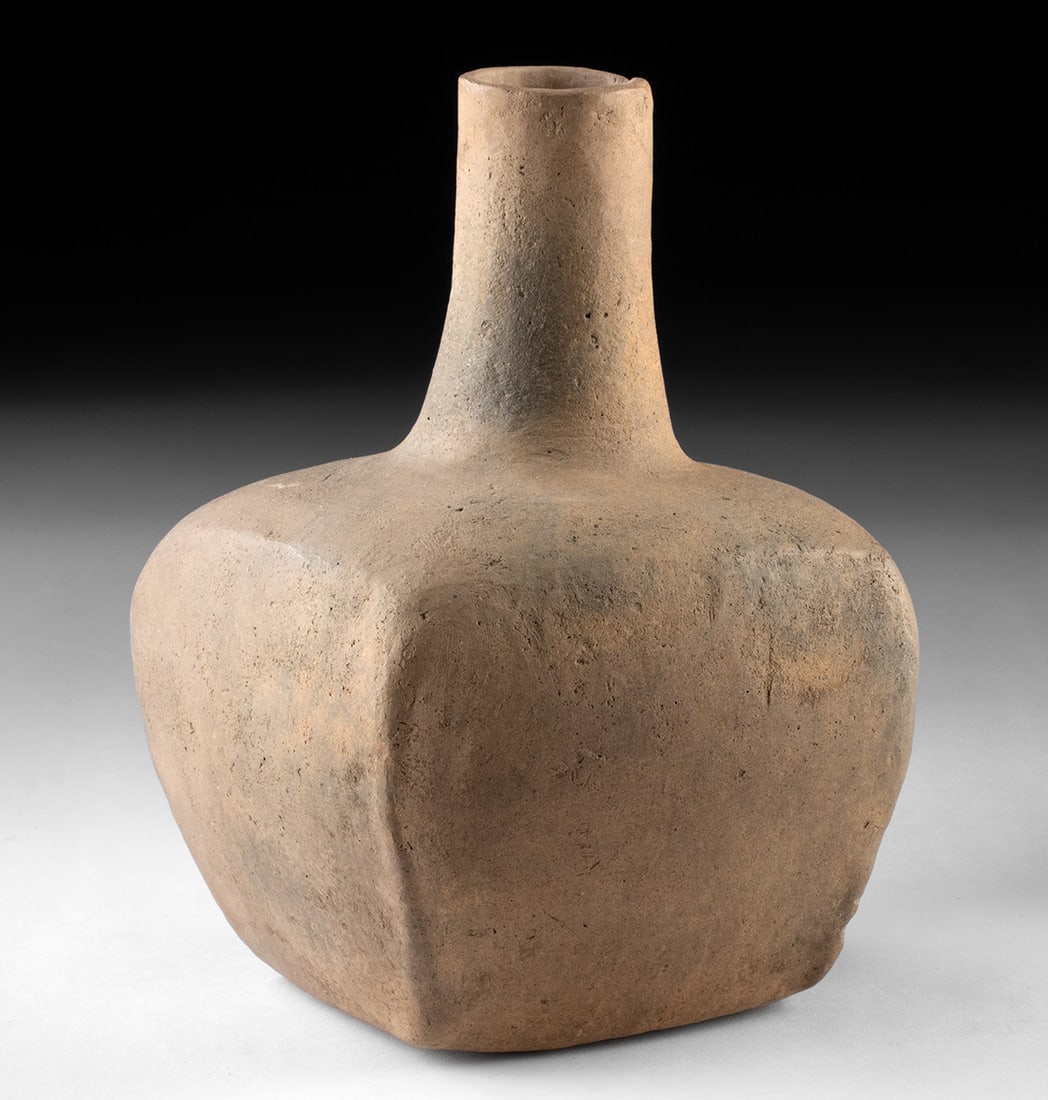 Mississippian Pottery Vessel, Quadrangular Form (1 of 4)