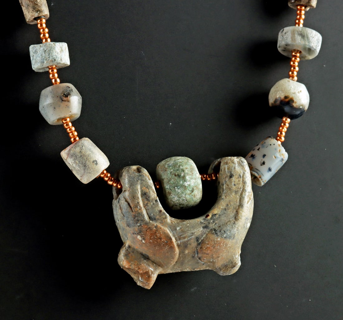 Pre-Columbian Necklace - Colima Beads and Pendant (1 of 3)