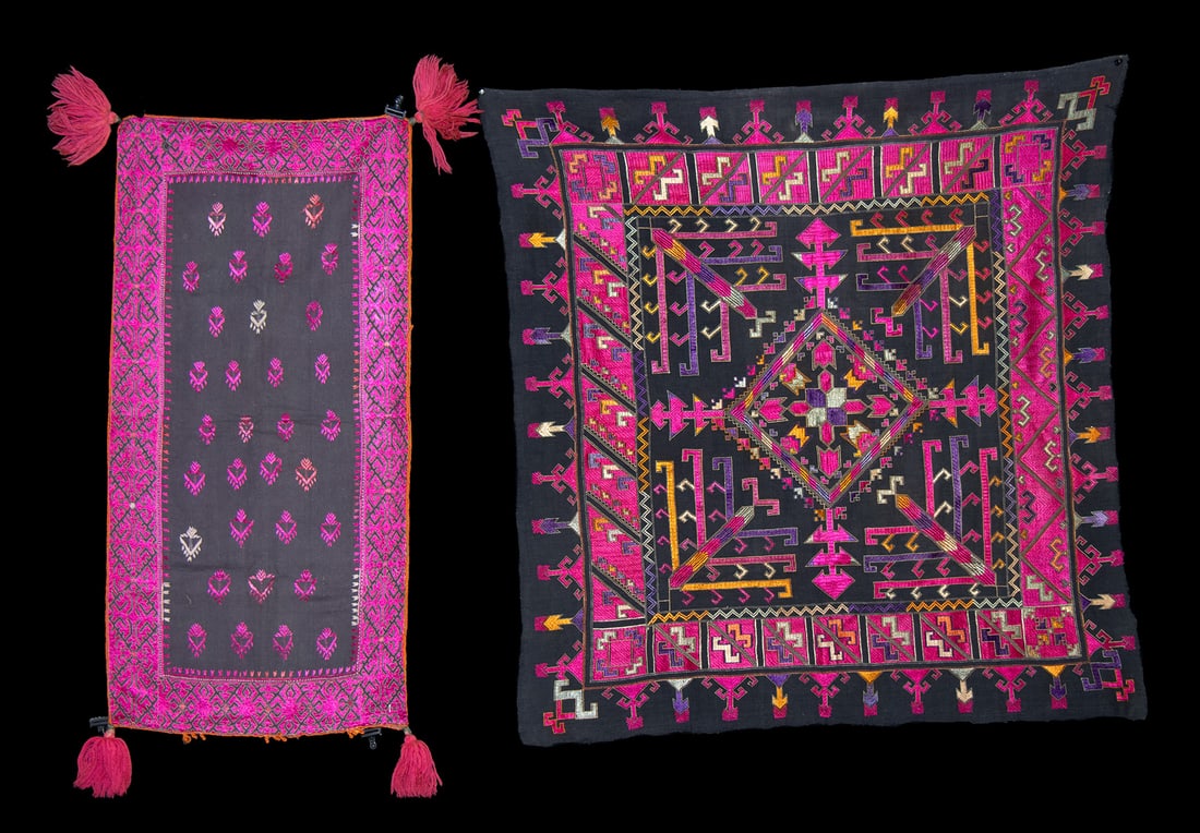 Afghan Pillowcase & Swat Valley Silk Embroidery Textile (1 of 4)