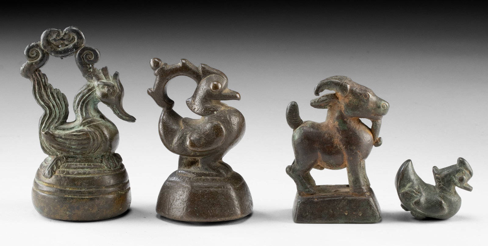 19th C. Burmese Bronze Opium / Trade Weights (4) (1 of 2)