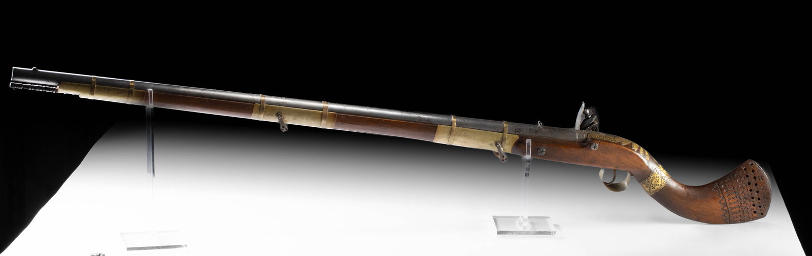 19th C. Afghan Flintlock Jezail w/ Brown Bess Lock (1 of 6)