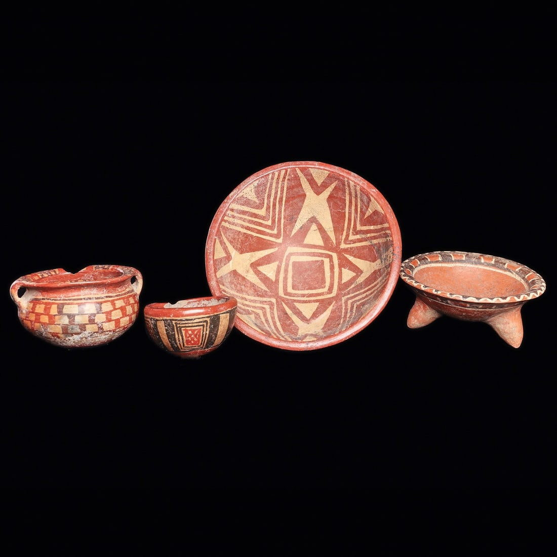 Chupicuaro Polychrome Decorated Bowls (4) (1 of 4)