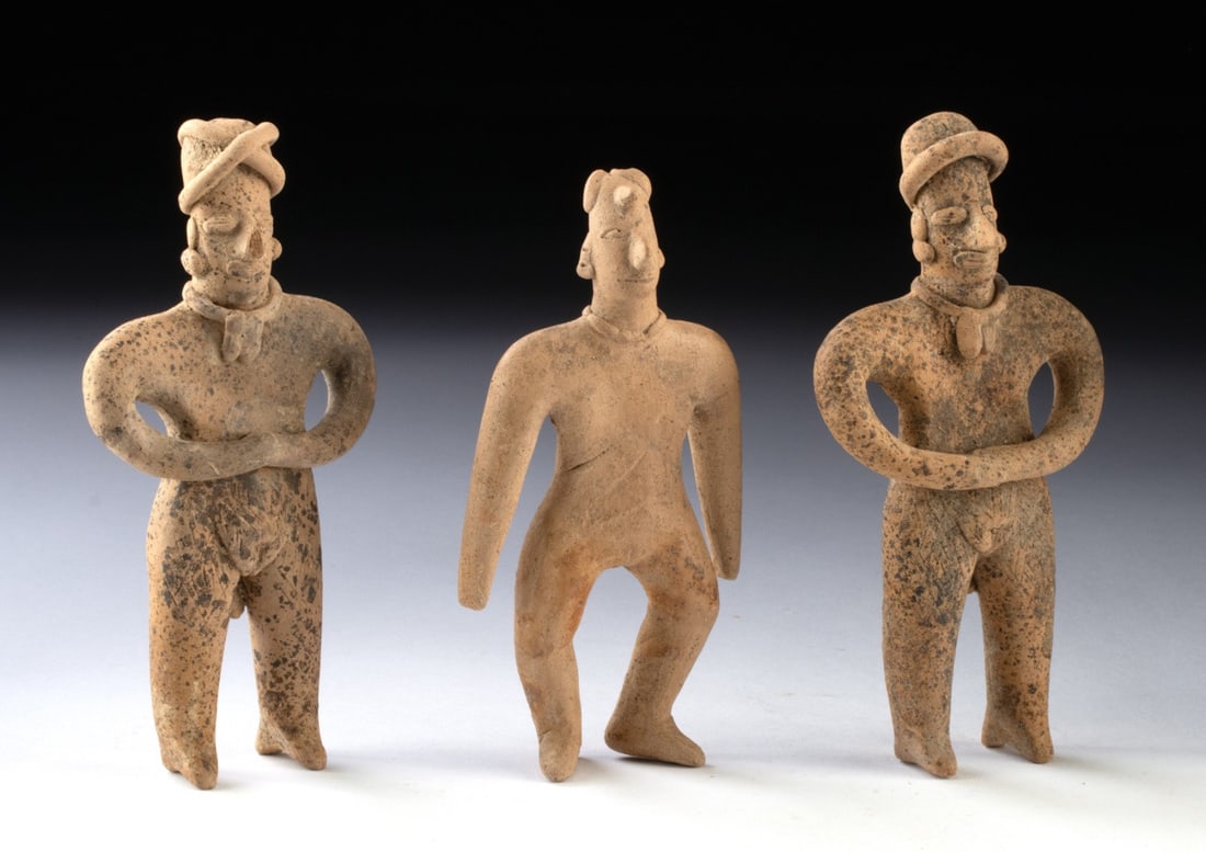 Three Colima Pottery Flat Figures - Nude Females (1 of 3)