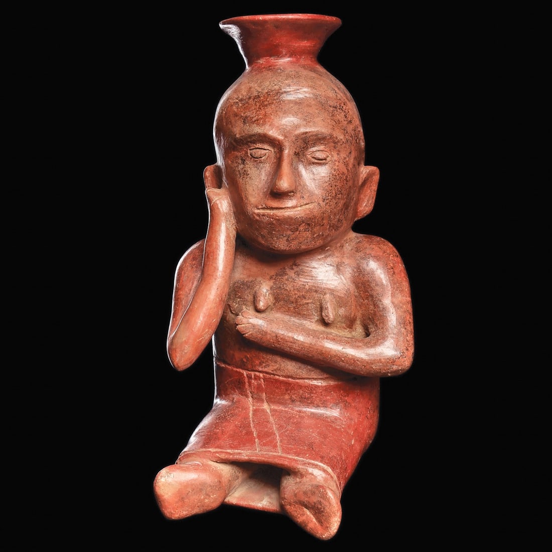 Colima Redware Seated Female (1 of 4)
