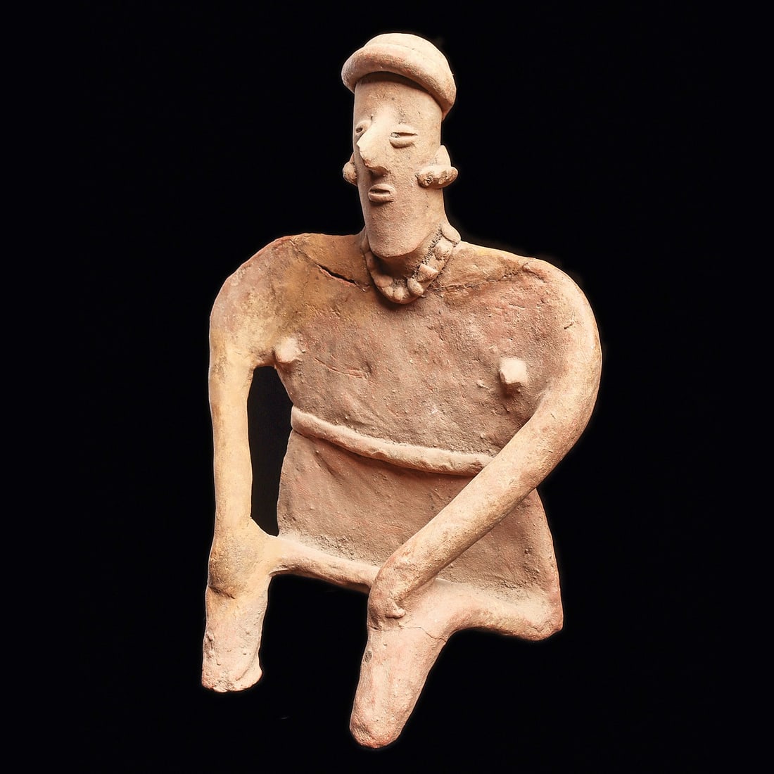 Colima Large Seated Female Flat Figure (1 of 4)