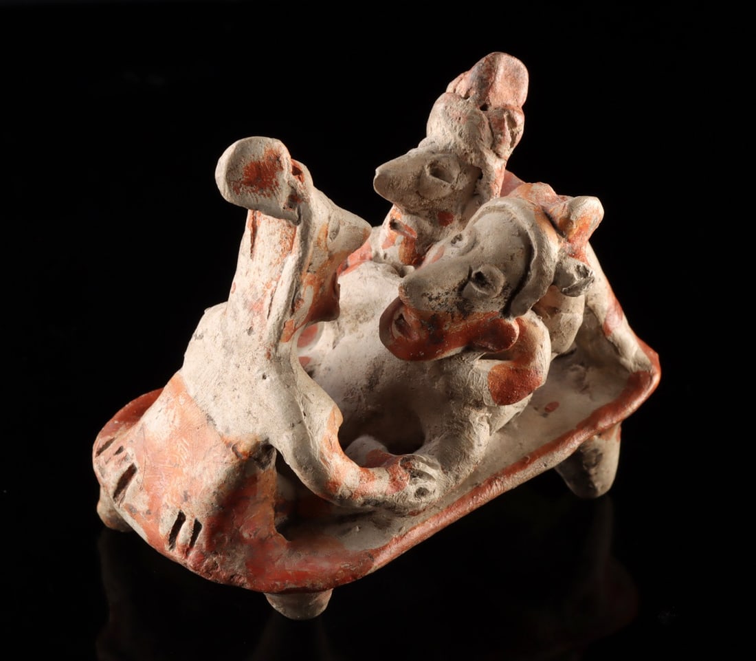 Rare Jalisco Pottery Platform Maternity Scene (1 of 5)