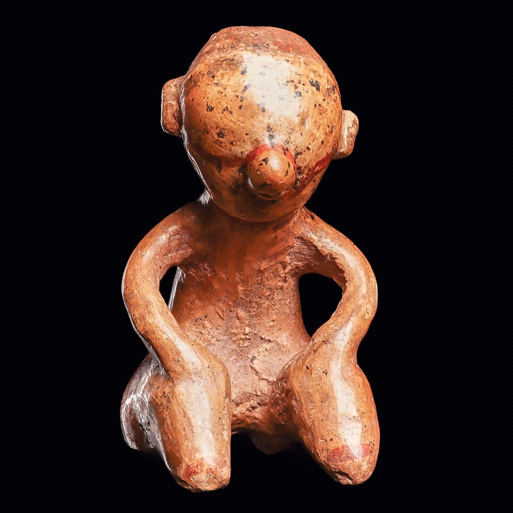Chinesco Seated Male, Type E - Striped Shirt & Loincloth (1 of 4)