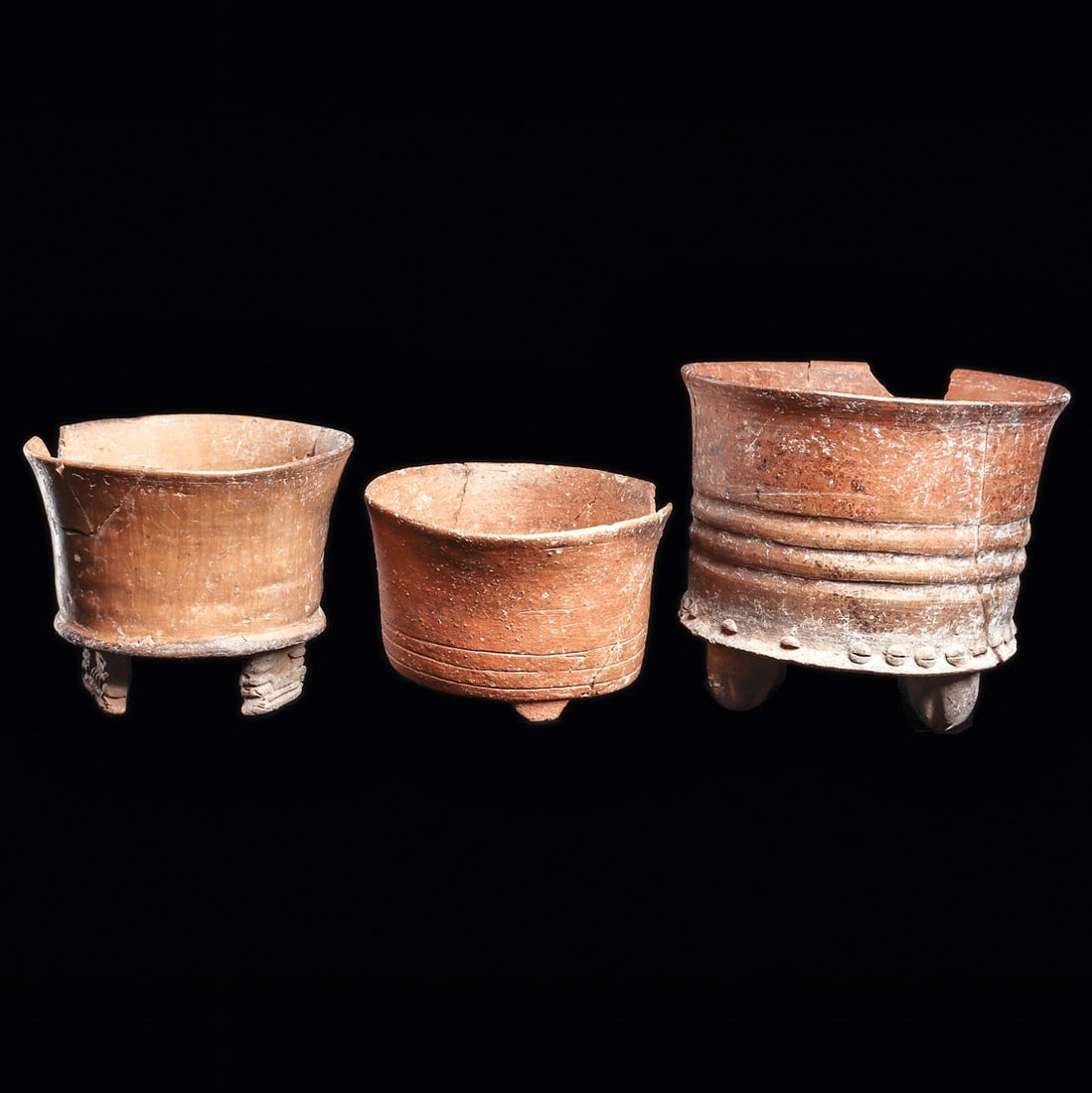 Teotihuacan Tripod Vessels (3) (1 of 3)