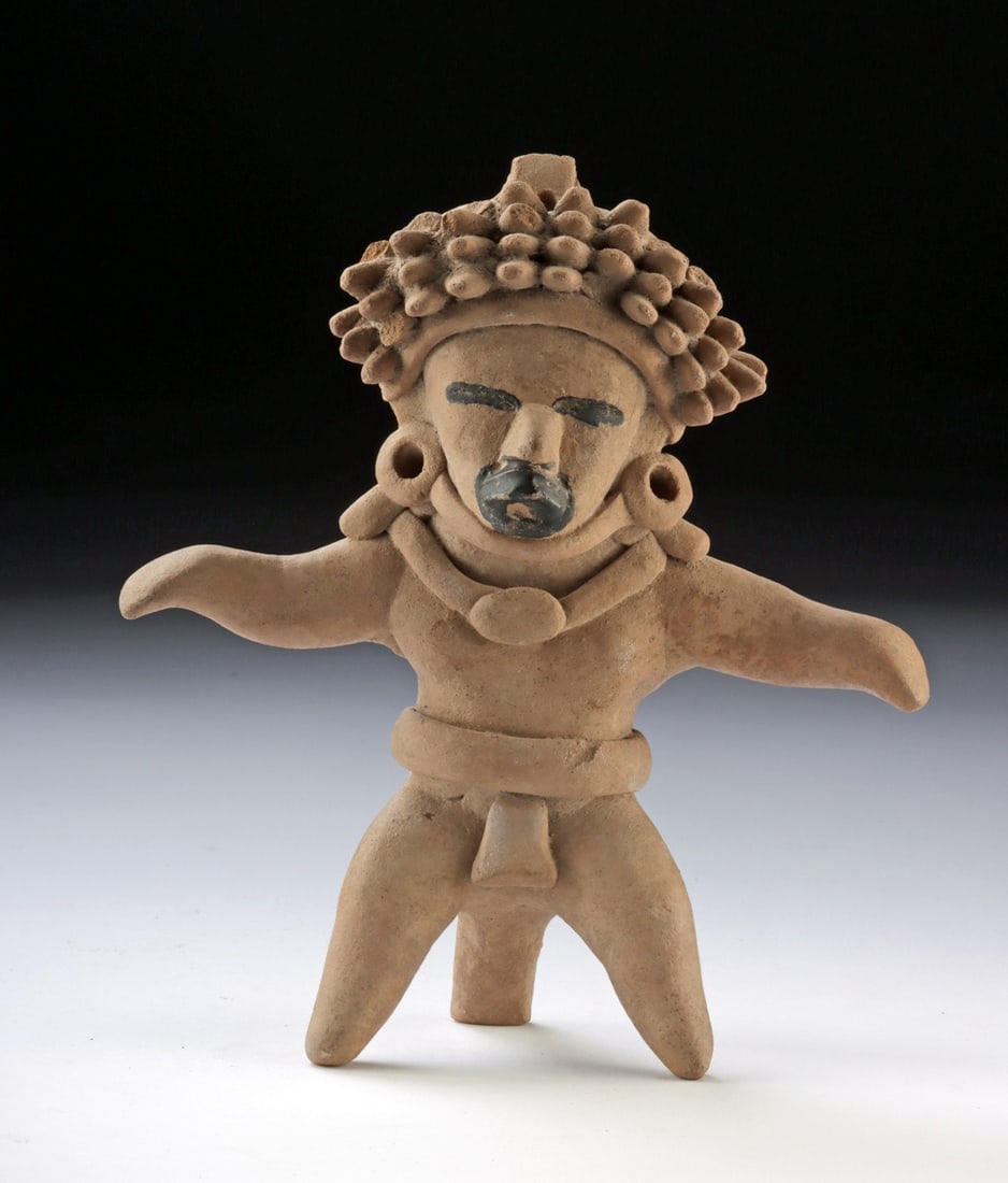 Veracruz Ceramic Standing Male - Plumed Headdress (1 of 3)