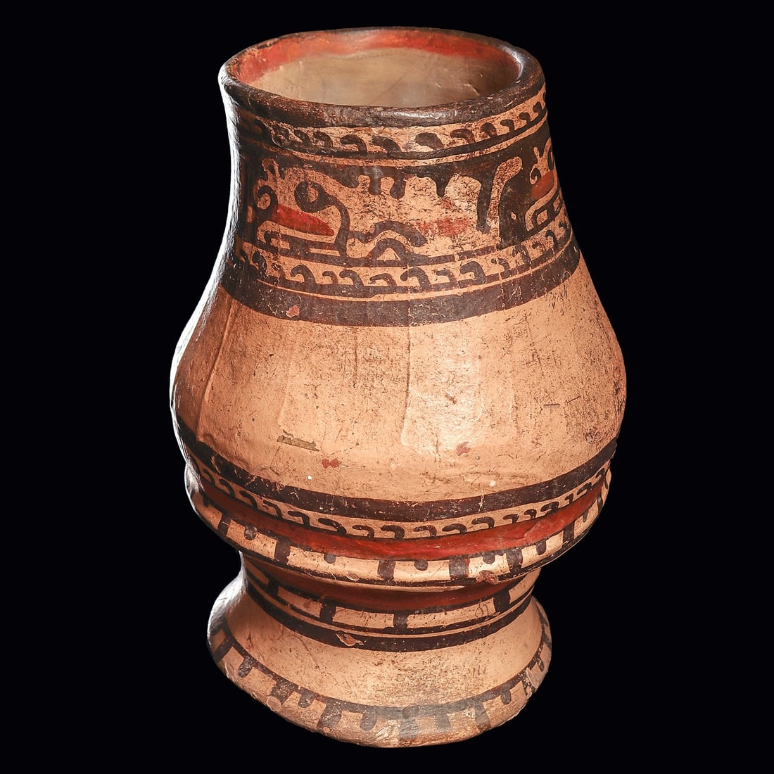 Chorotega Polychrome Decorated Urn (1 of 4)
