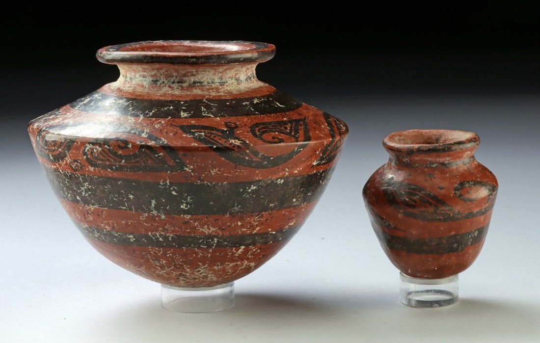 Panamanian Gran Coclé Painted Pottery Vessels (pr) (1 of 6)