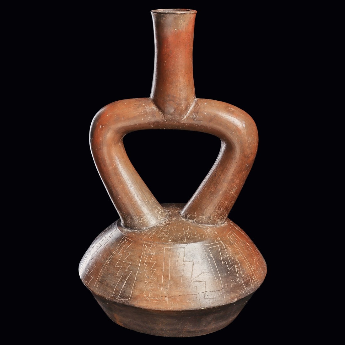 Chavin Vessel with Incised Step Decoration (1 of 4)