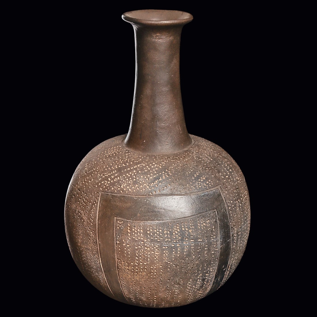 Chavin Blackware Decorated Bottle (1 of 4)