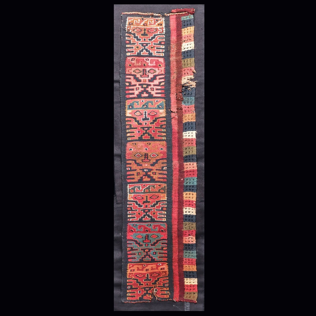 Moche / Wari Textile Border - Seven Bird Man Registers (1 of 5)