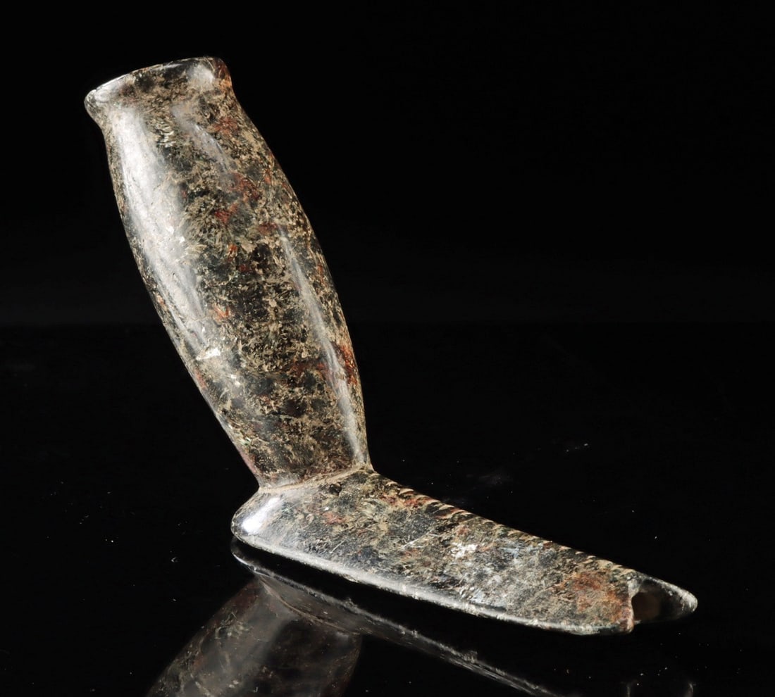 Mississippian Stone Pipe - Obtuse Angle Alate Form (1 of 4)