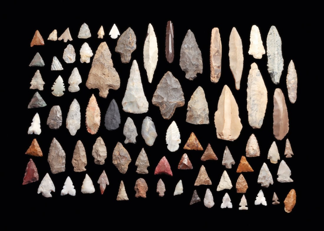 Native American Flint & Quartz Arrow Heads & Tools (75) (1 of 6)