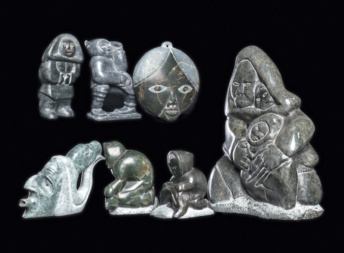 Inuit Soap Stone Figures (7) (1 of 5)