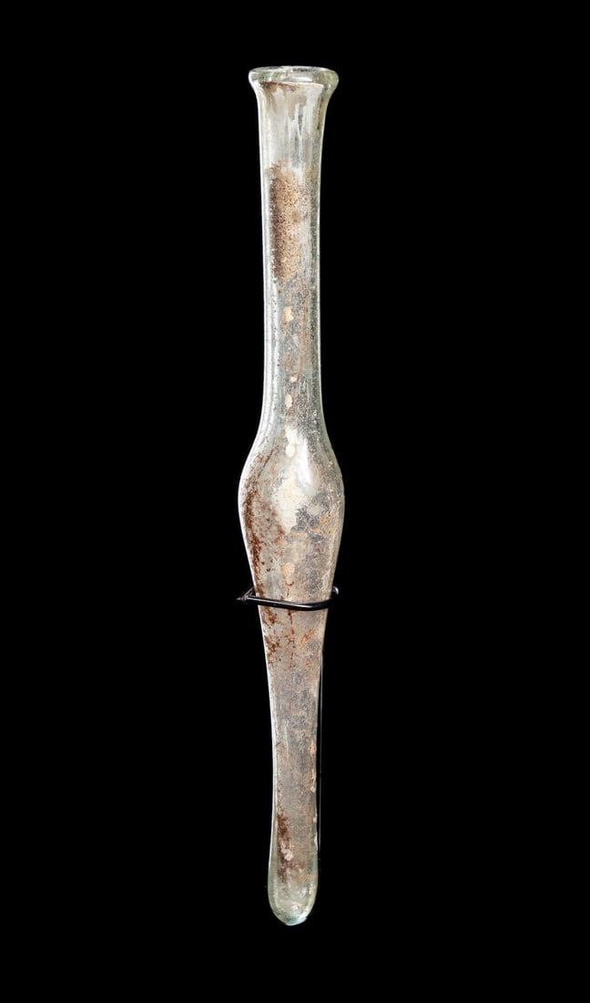 Roman Spindle Form Glass Unguentarium (1 of 4)
