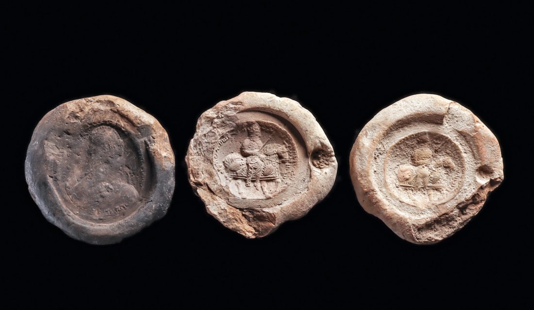 Sasanian Large Bullae with Horse & Generals & King Impressions (3) (1 of 4)