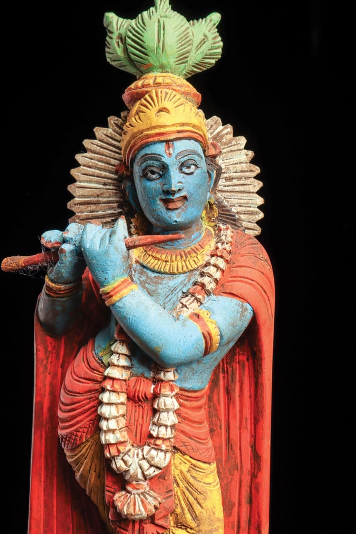Polychrome Krishna Figure - 5