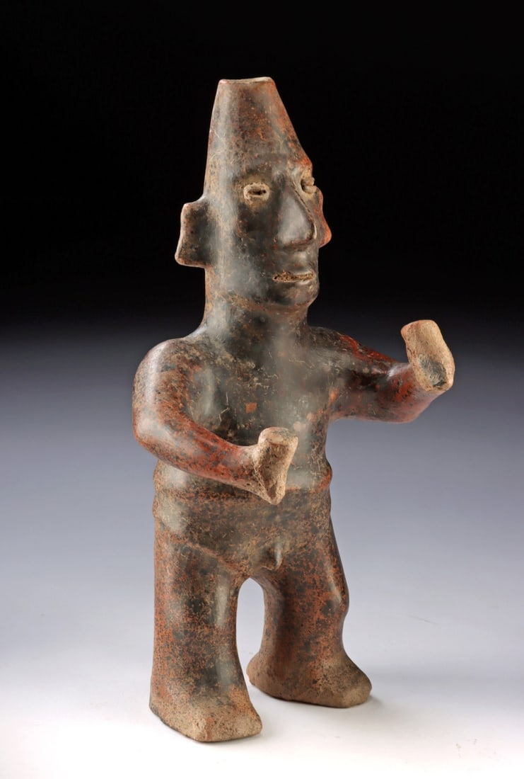 Colima Redware Standing Nude Male Figural Vessel (1 of 4)